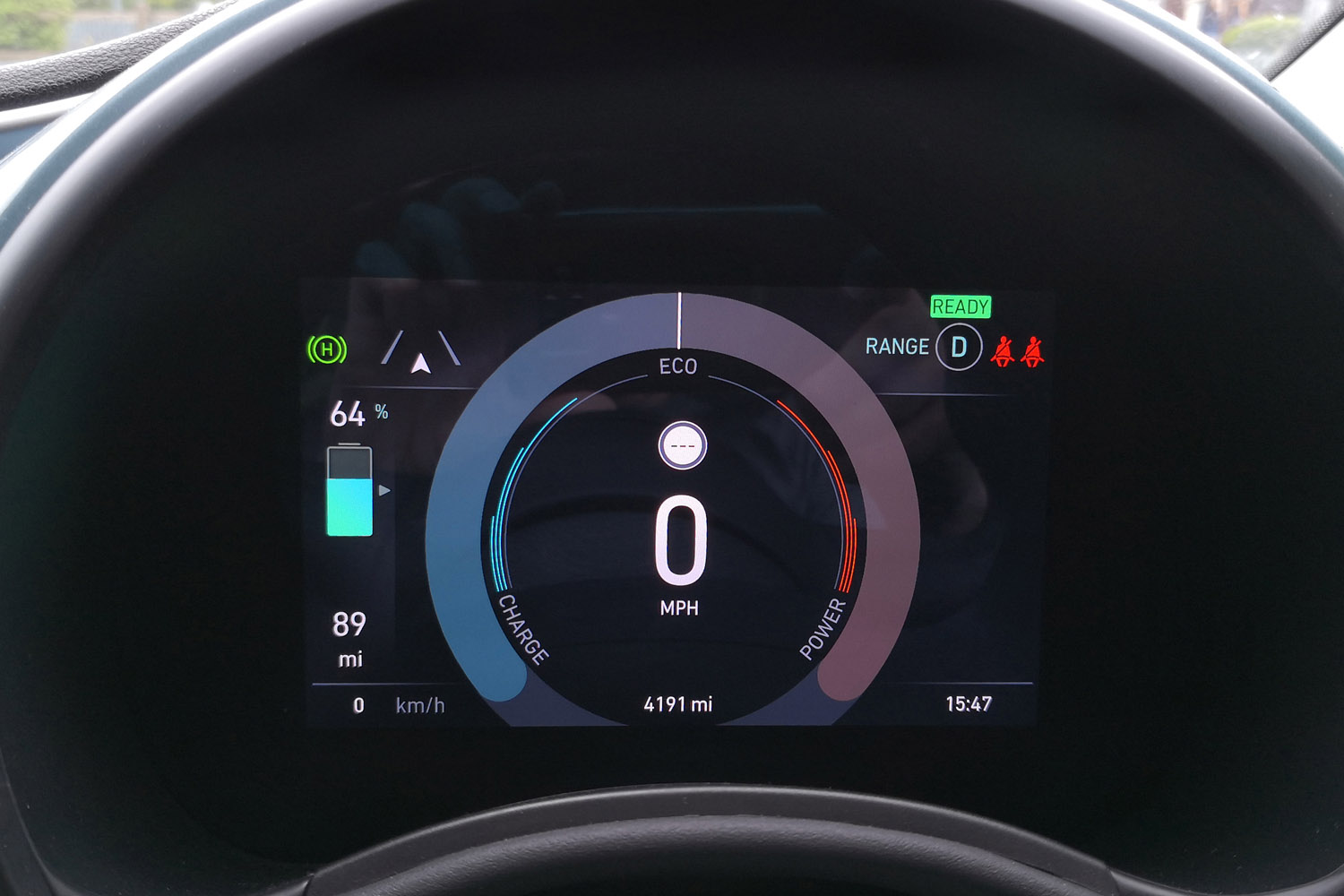 Stuff Fiat 500 Electric 2022 review dashboard