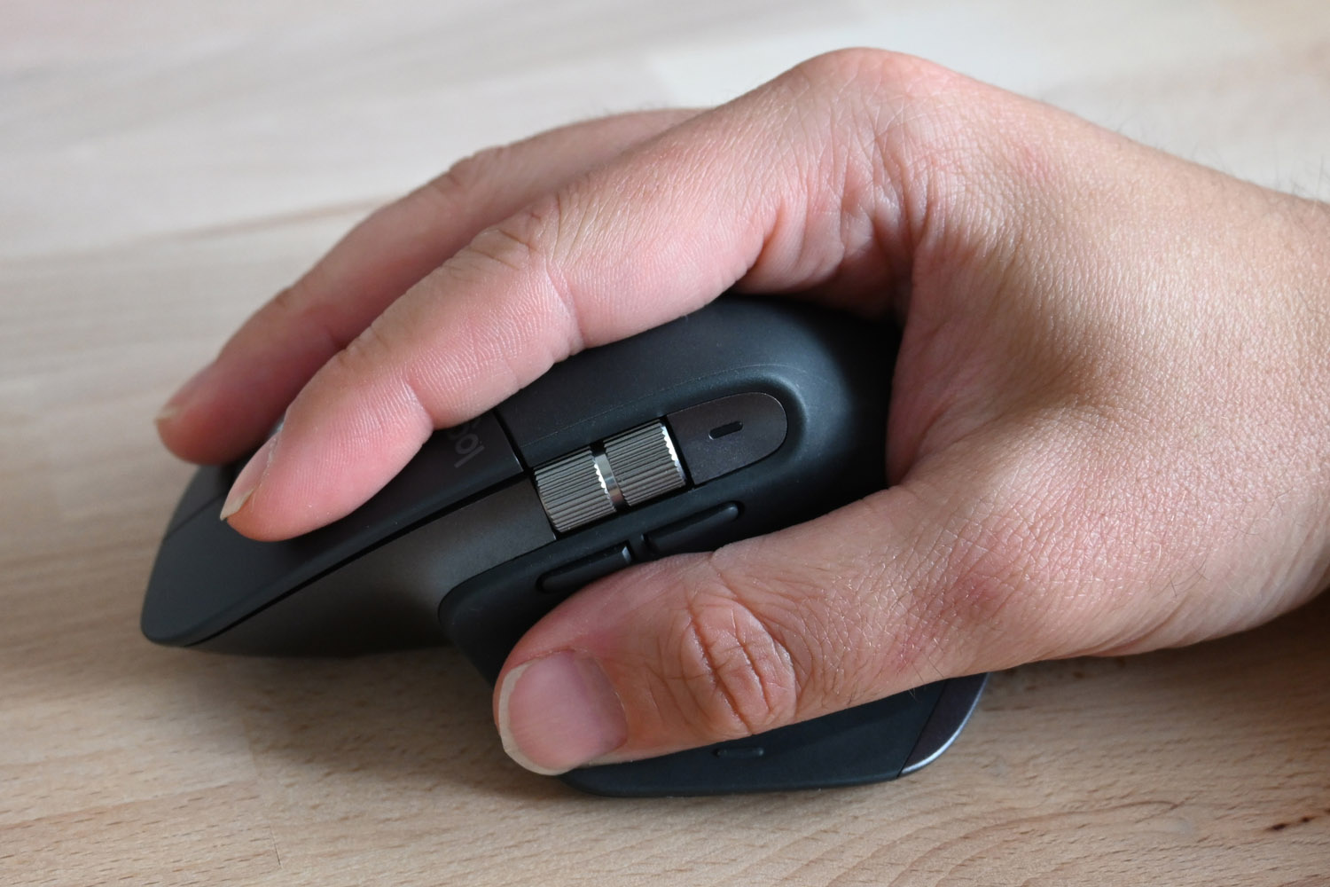 Stuff review Logitech MX Master 3S in hand