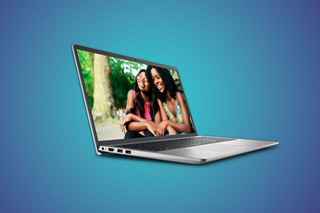 Dell Inspiron 15 3000 on blue background