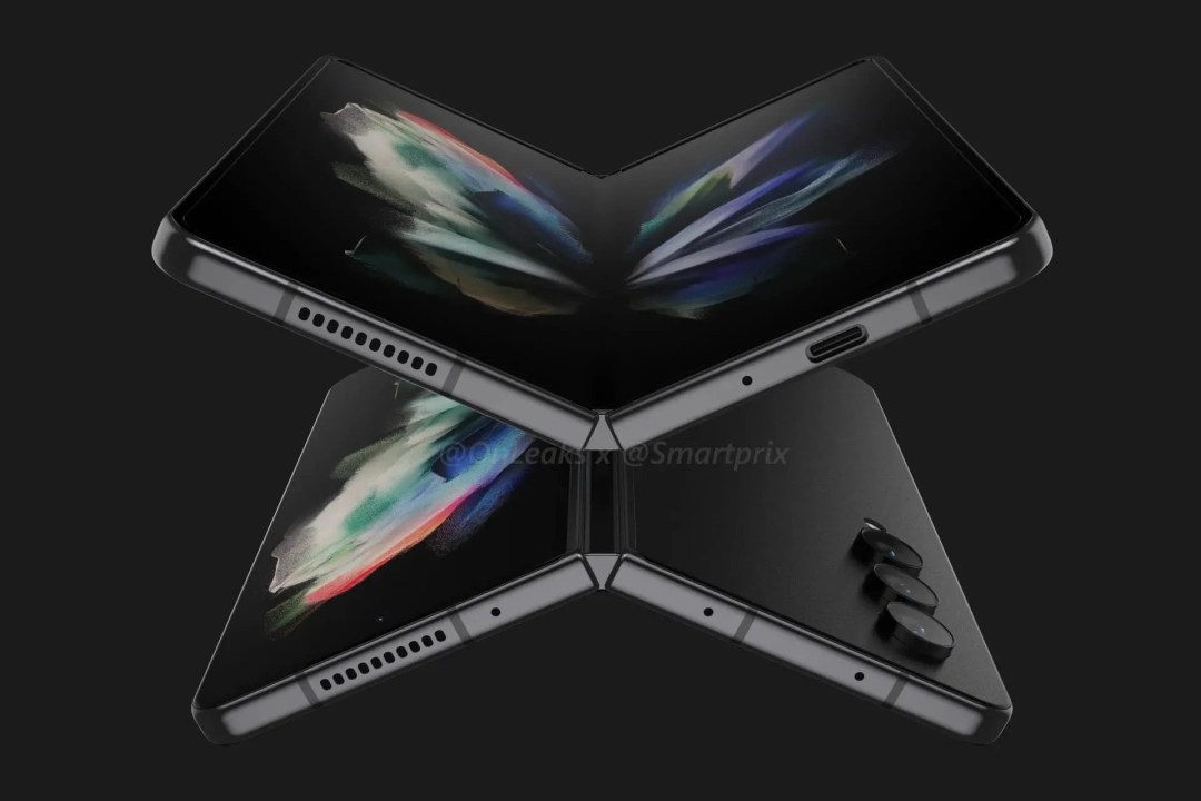 A n image claiming to show the Samsung Galaxy Z Fold 4 foldable phone