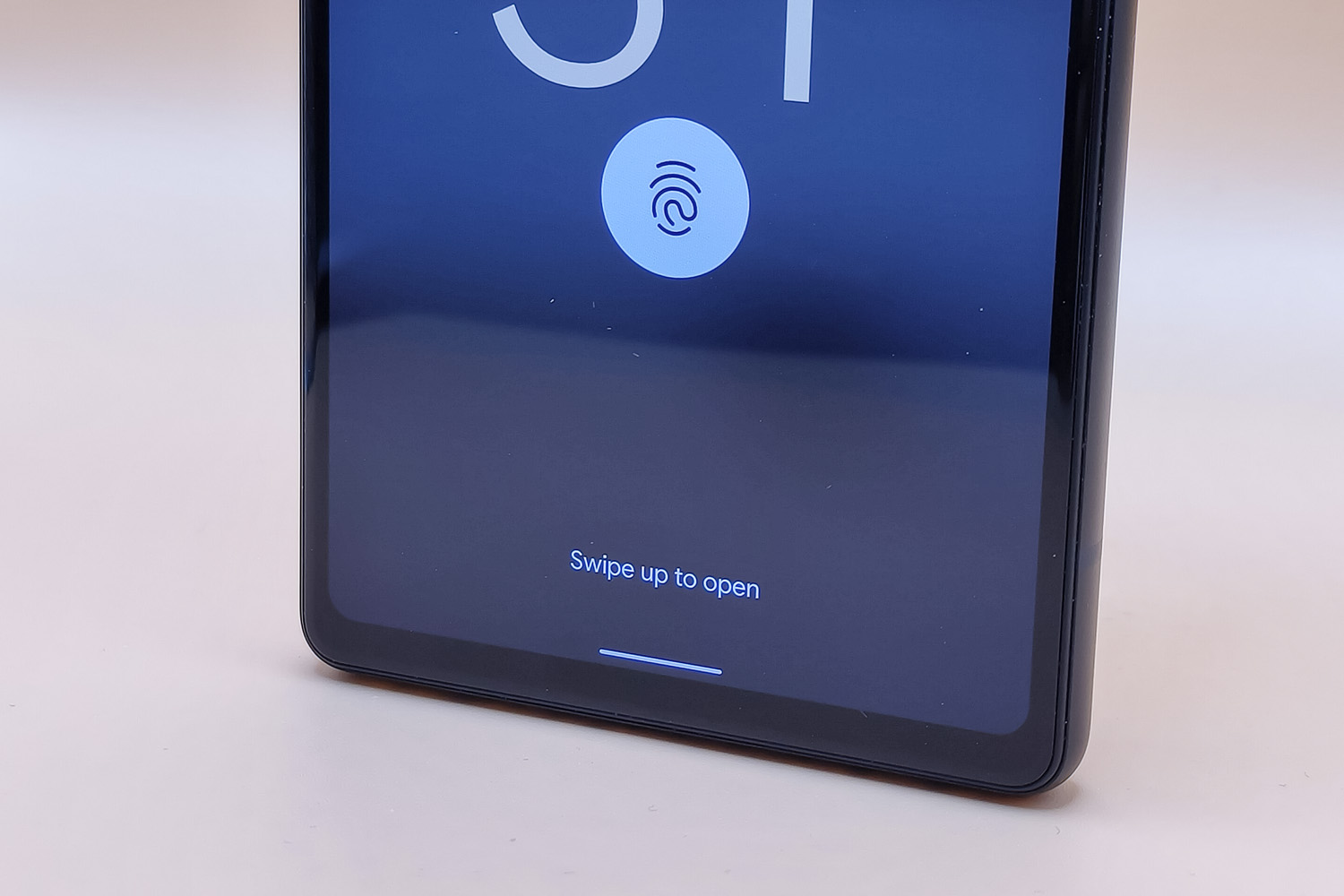 Google Pixel 6a fingerprint sensor close up