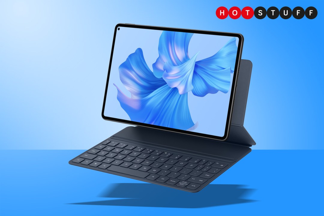 Huawei MatePad Pro 11 on blue background