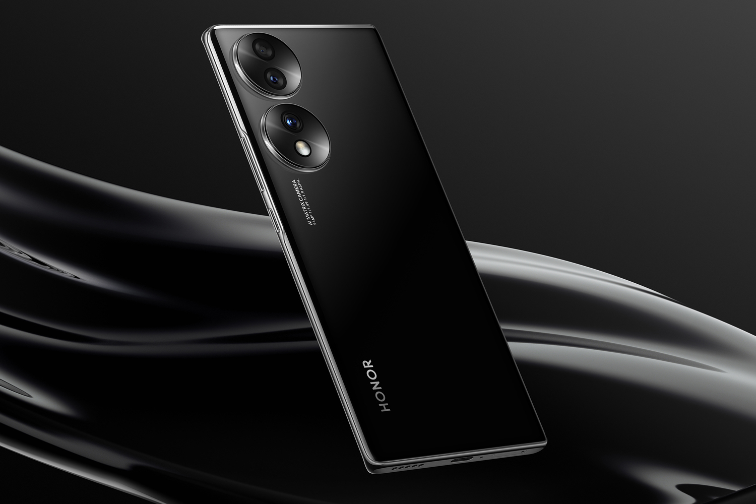 Honor 70 in Midnight Black