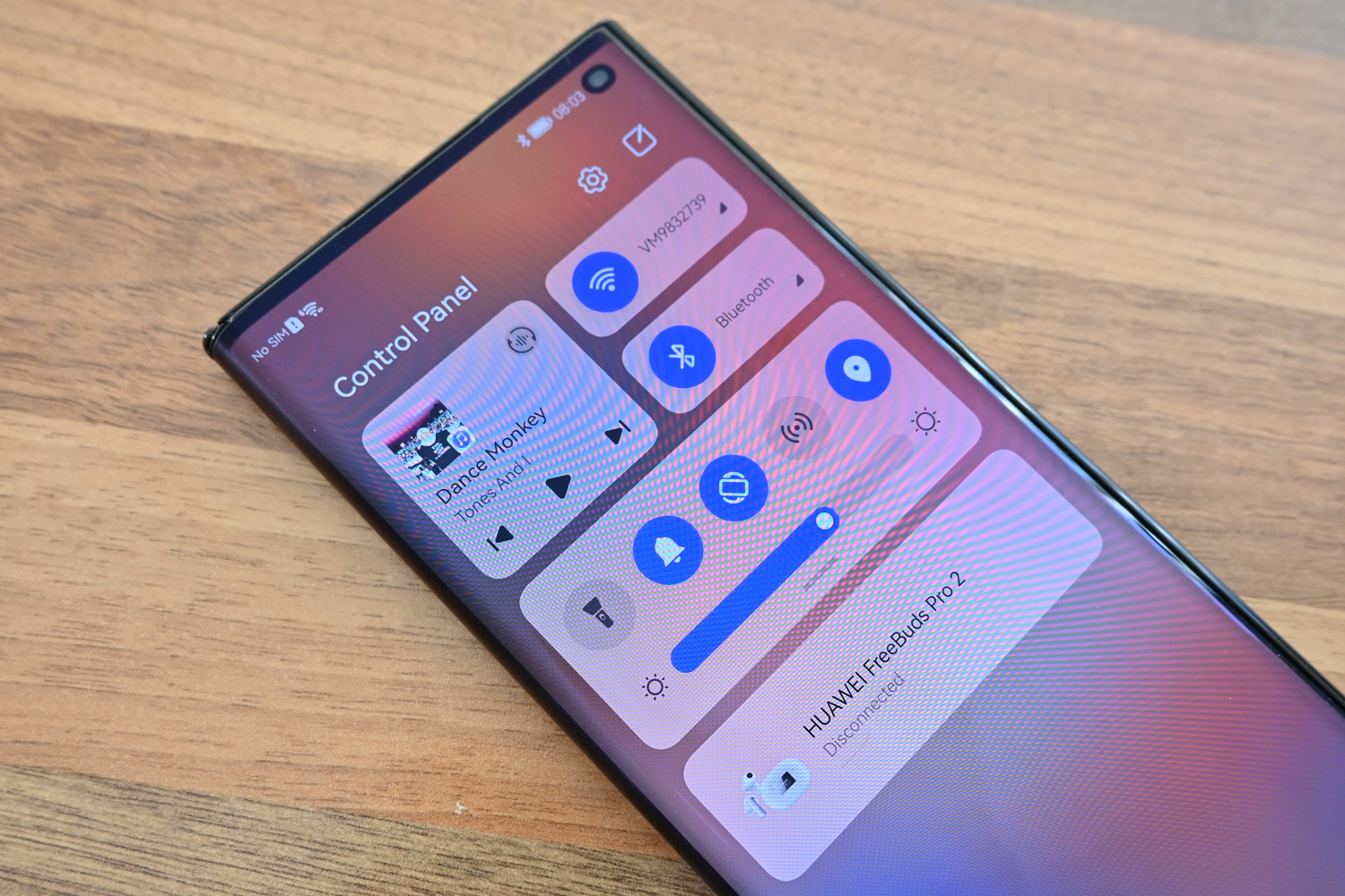 Huawei Mate Xs 2 review quick settings menu