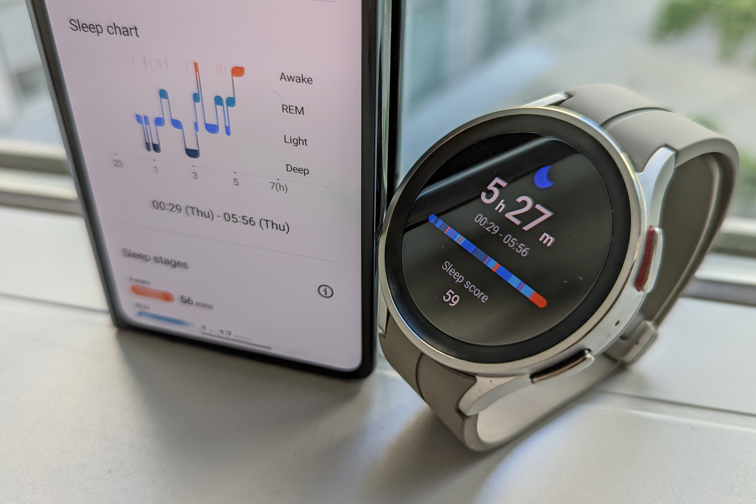 Samsung Galaxy Watch5 Pro review sleep with phone