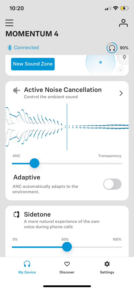 Sennheiser Momentum 4 headphones app EQ