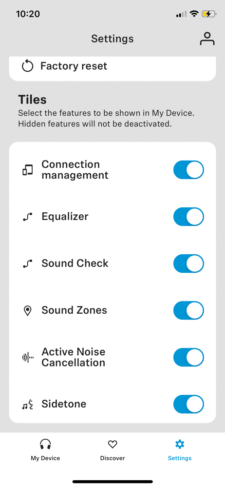 Sennheiser Momentum 4 headphones app settings