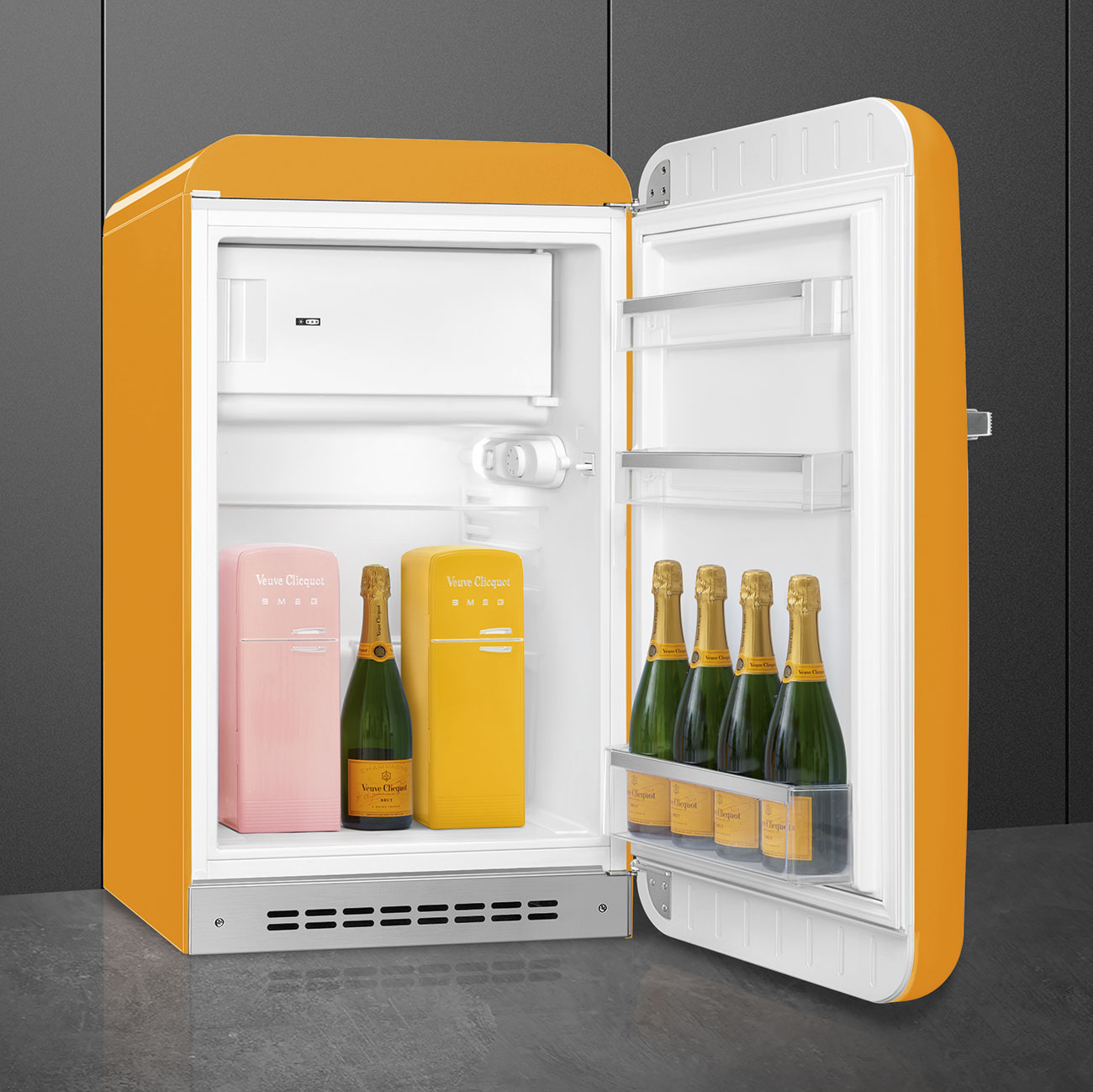 Smeg and Veuve Clicquot team up on a limited edition fridge