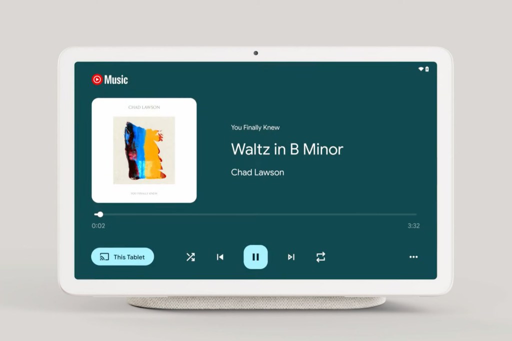 Google Pixel Tablet music playback