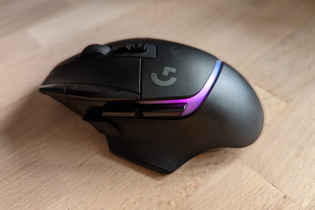 Logitech G502 X Plus review three quarters