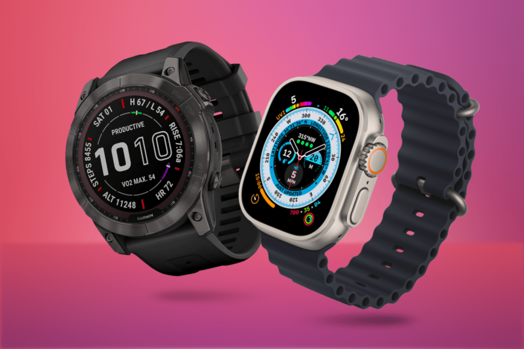 Apple Watch Ultra and Garmin Fenix 7