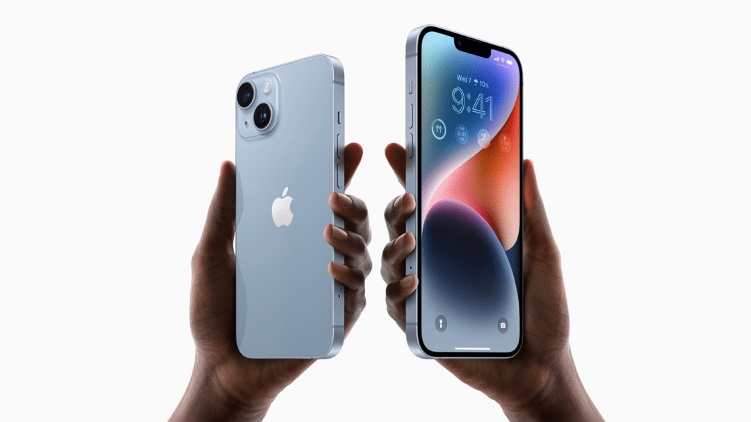 iPhone next to larger iPhone