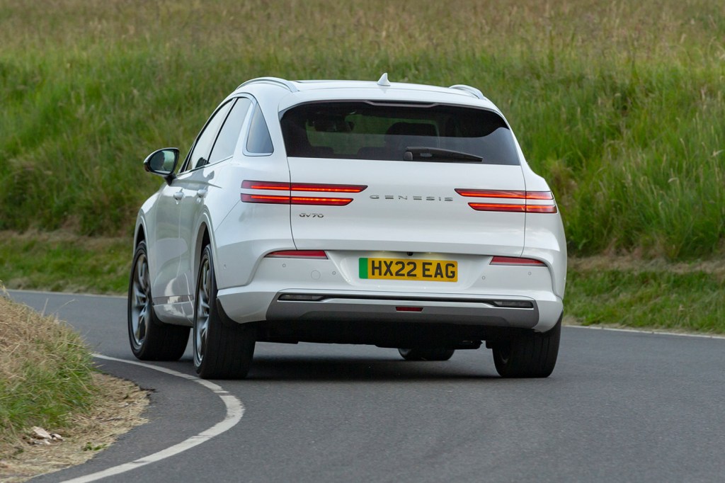 Genesis Electrified G70 on road rear