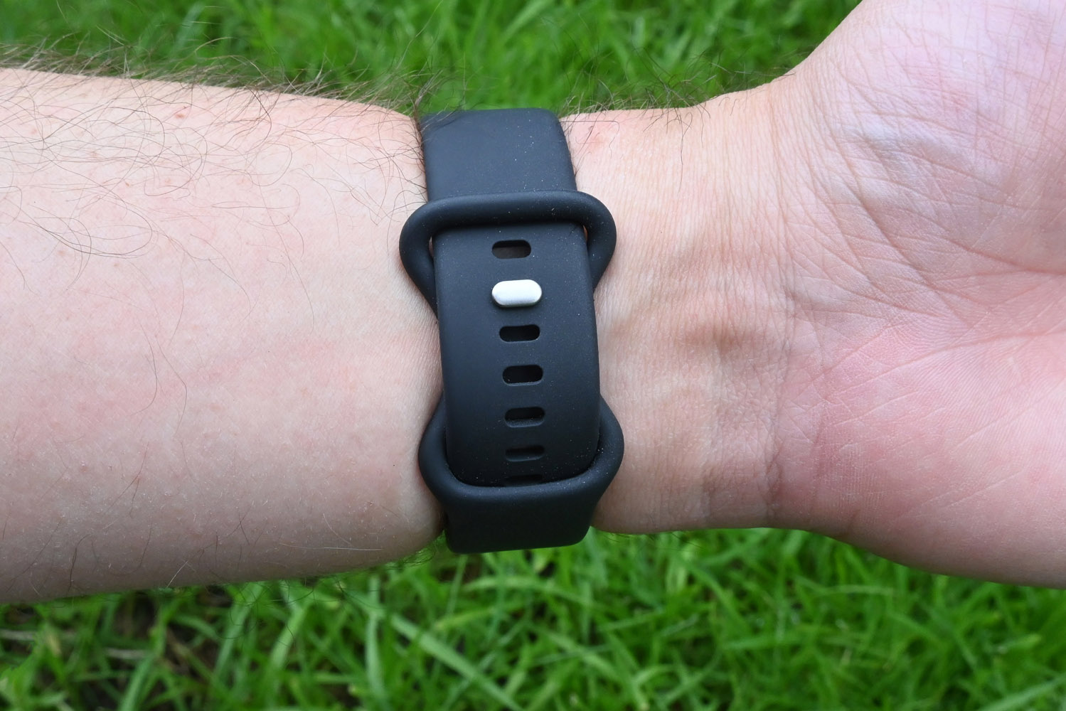 Google Pixel Watch strap on wrist