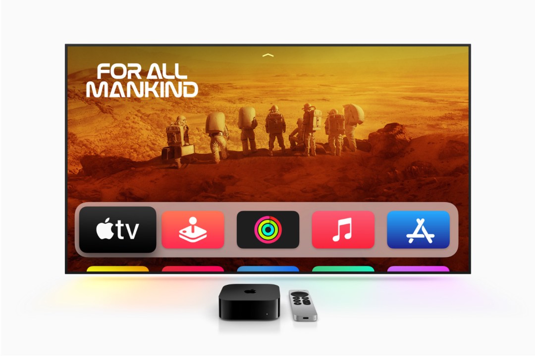 New Apple TV 4K with content on screen