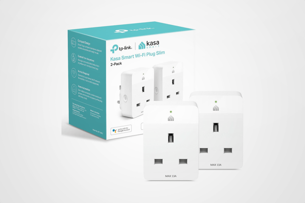 Double smart plug - Smart plug for energy saving - Google Home,   Alexa and Siri (HWP121E)