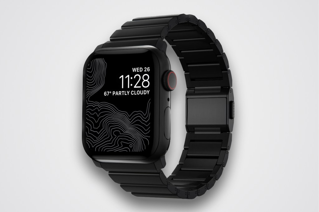 Nomad titanium bracelet for Apple Watch in black color
