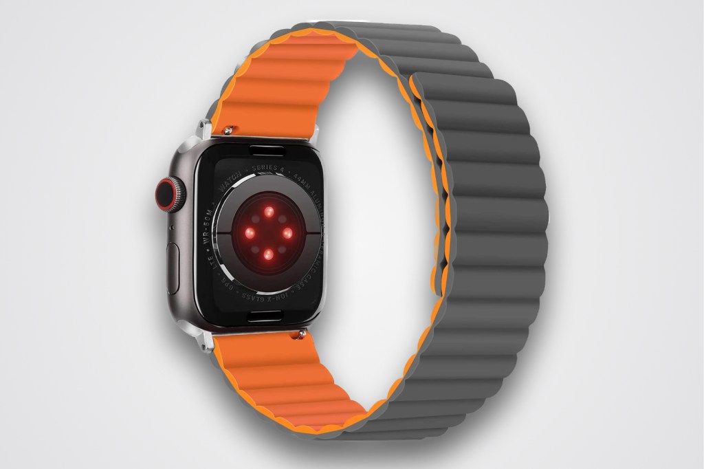 Tasikar Magnetic Bracelet for Apple Watch in Grey/Orange color