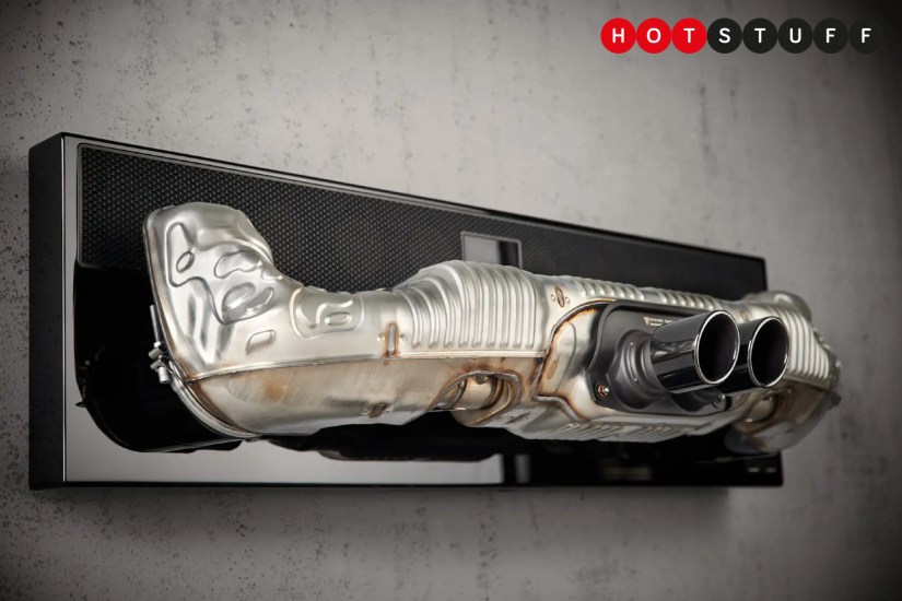 Porsche Design’s limited-edition soundbar is made from an actual 911 exhaust