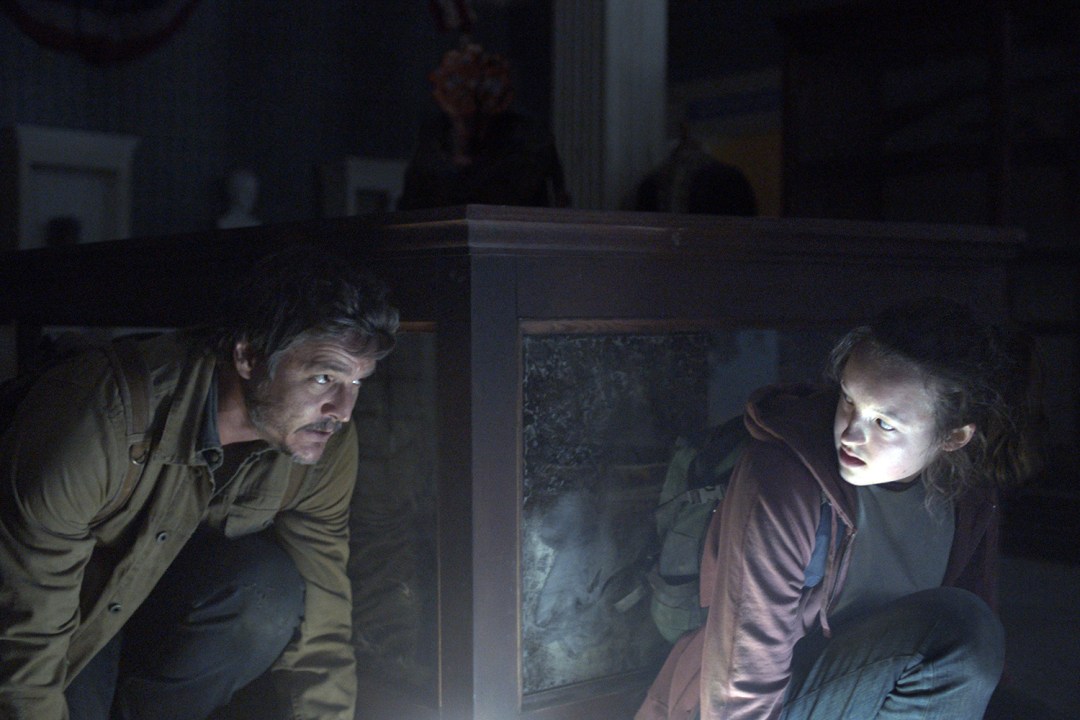 Pedro Pascal and Bella Ramsey in The Last Of Us on Now Entertainment