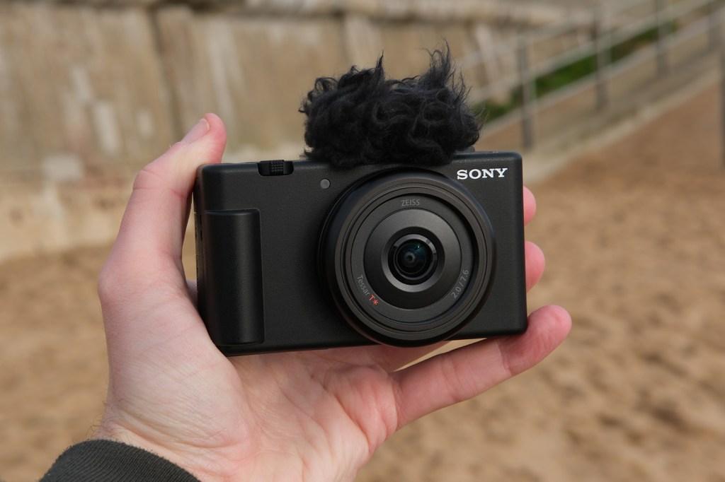 sony zv-1f front in hand