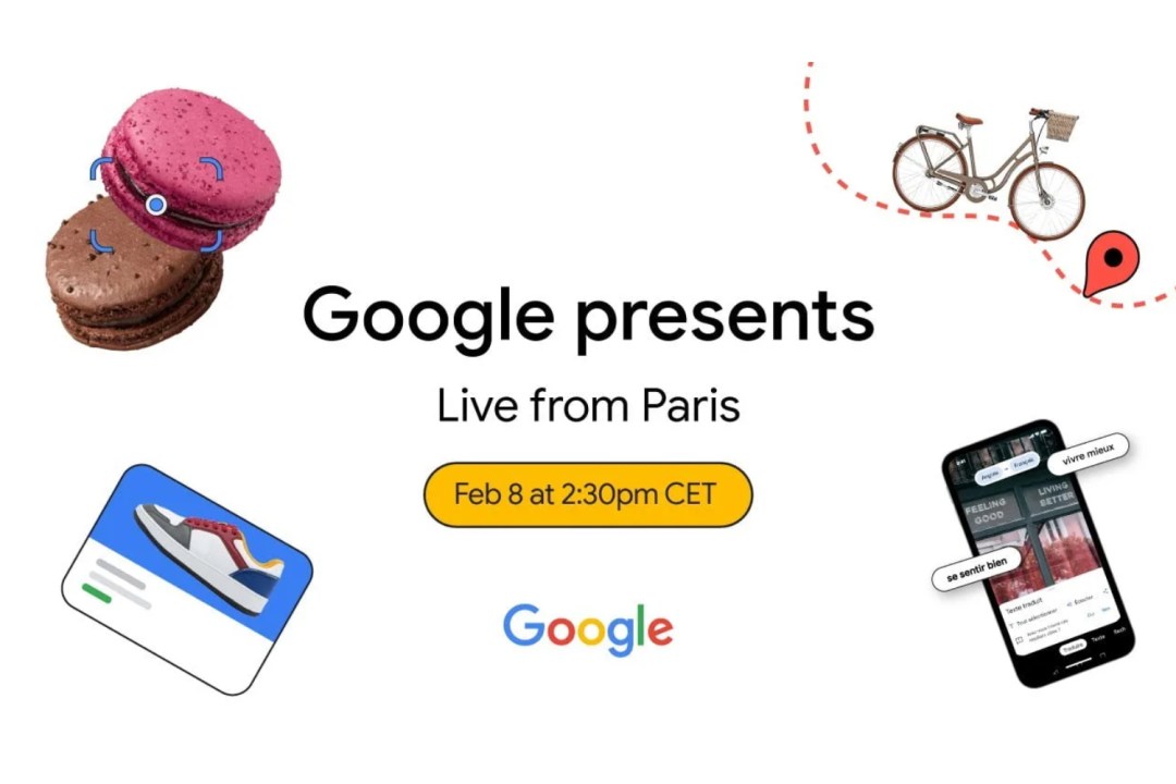 Invite to Google's Live From Paris event