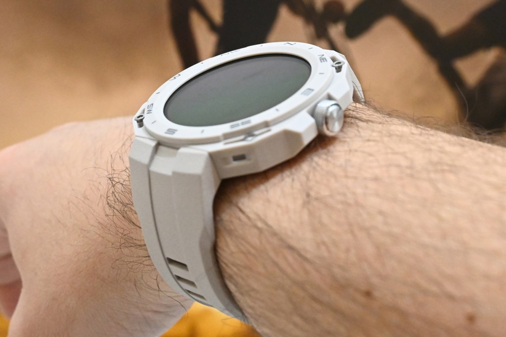 Huawei Watch GT Cyber hands-on on wrist side