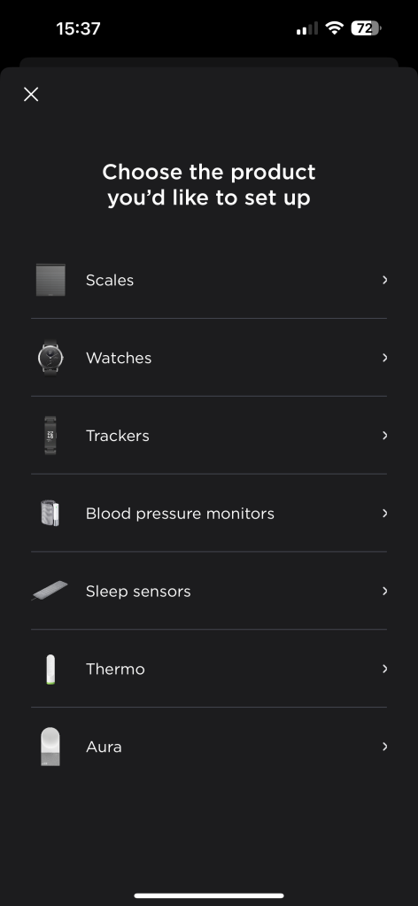 Setting up a pair of Withings scales in the companion app