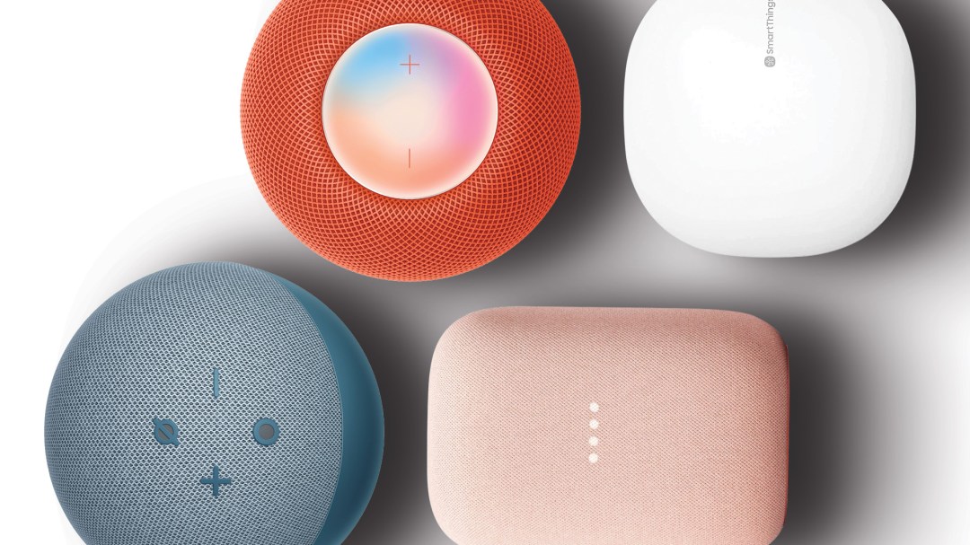 Apple Homepod, Amazon Echo, Google Nest, Samsung Smart Hub