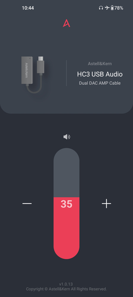 AstellKern AK HC3 on Android screenshots volume control