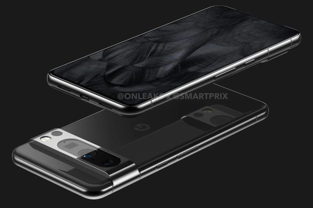 Google Pixel 8 Pro render via Onleaks and SmartPrix