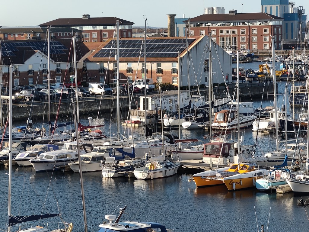 Telephoto shot of marina