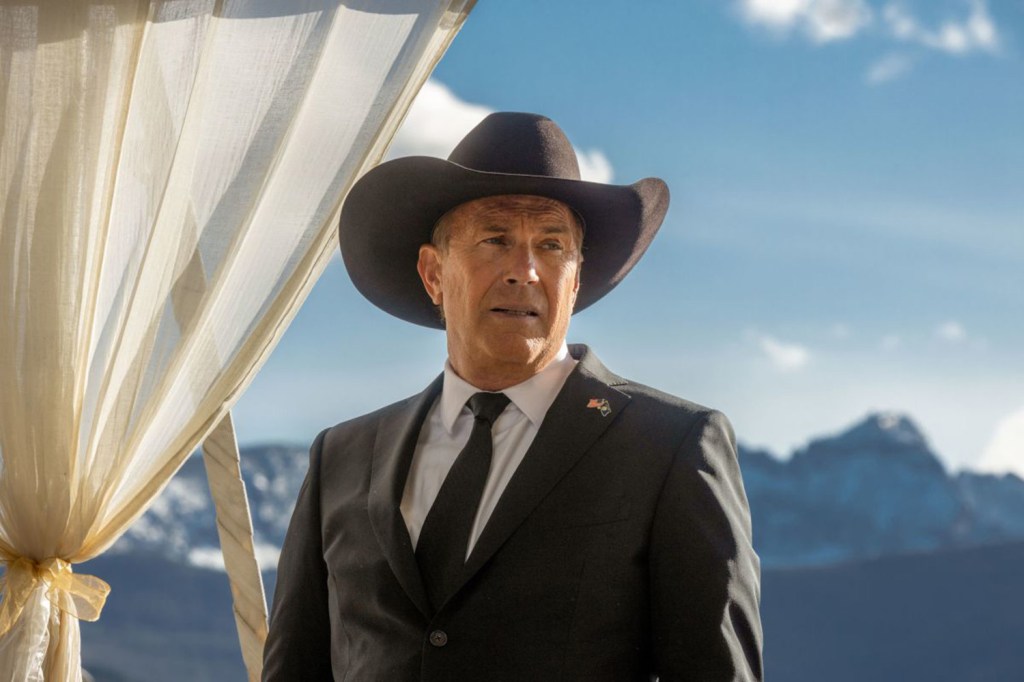 Kevin Costner in Yellowstone, available to watch on Peacock Premium