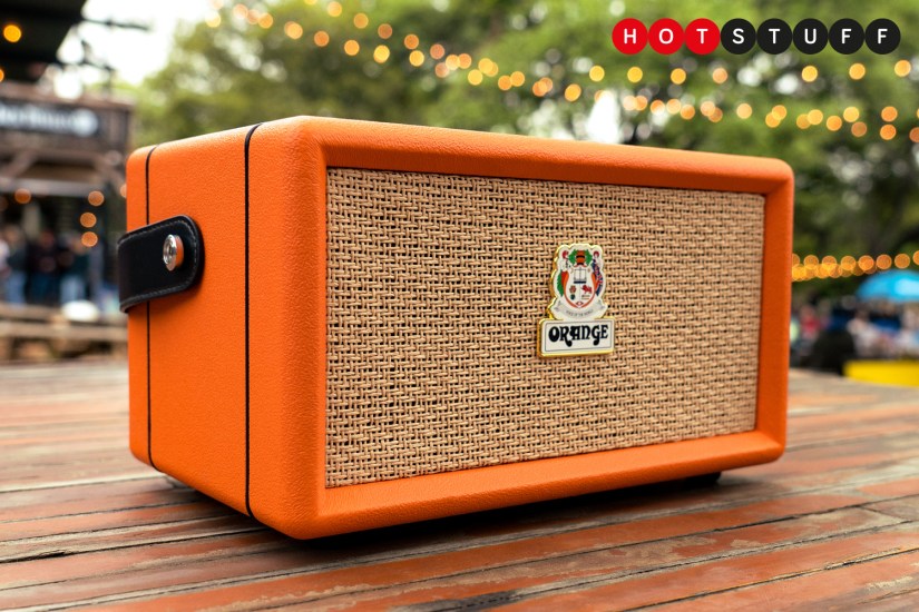 Retro-chic Orange Box speaker packs dual amplification