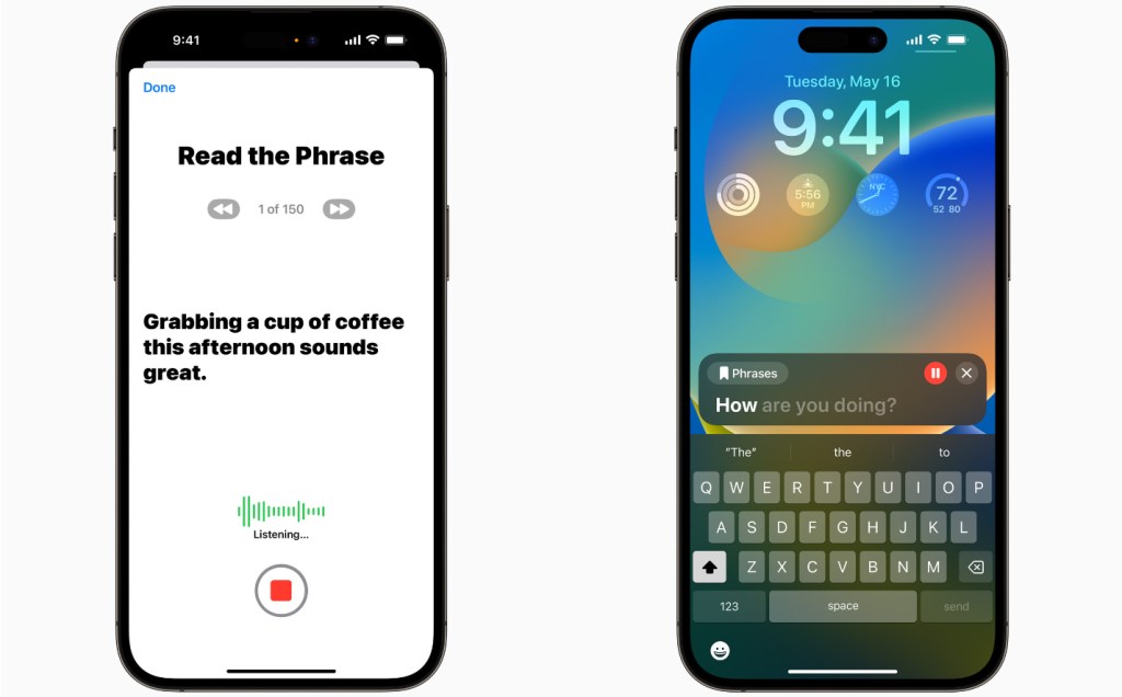 Personal Voice being used on iPhone