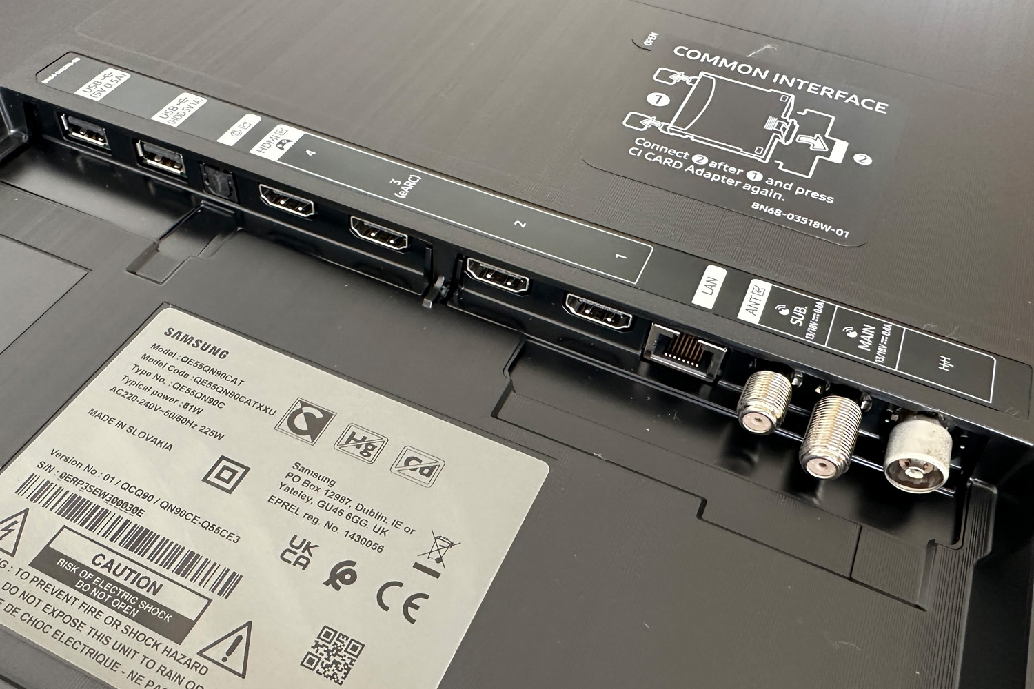 Samsung QE55QN90C review ports