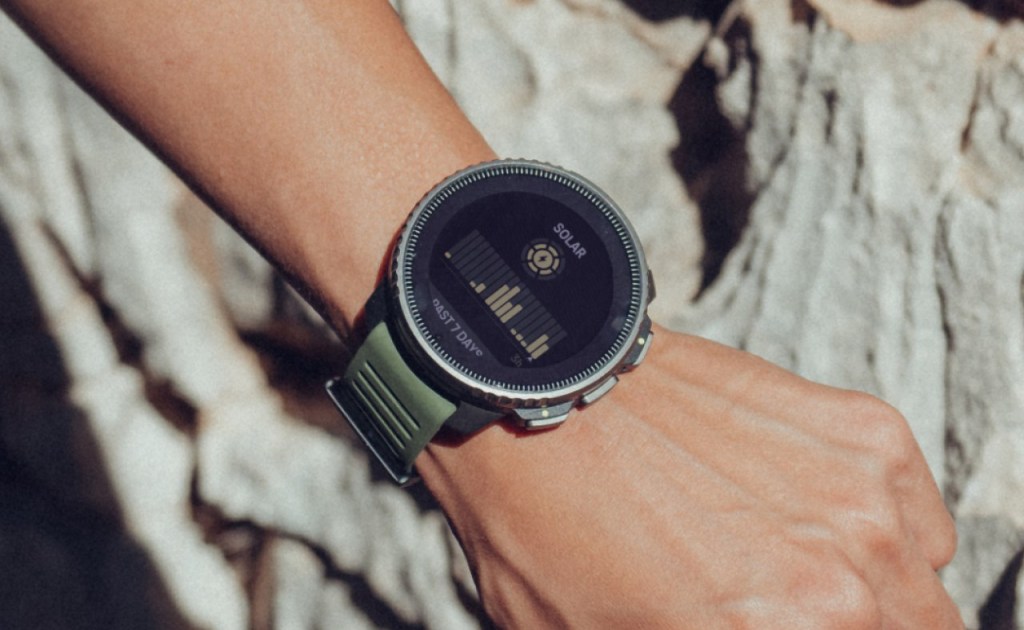 Close-up of Suunto Vertical watch on wrist