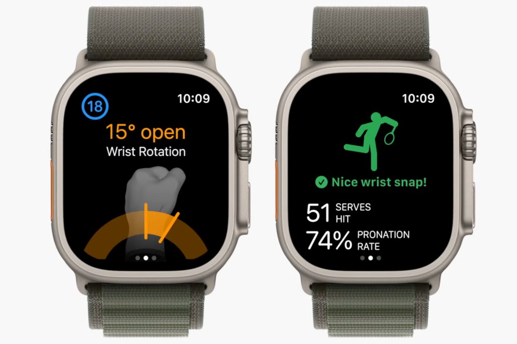 Apple WatchOS 10 golf tennis