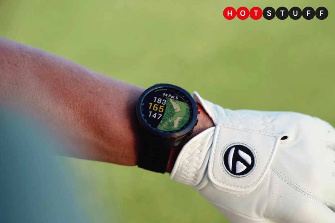 Garmin Approach S70 golfing watch being worn