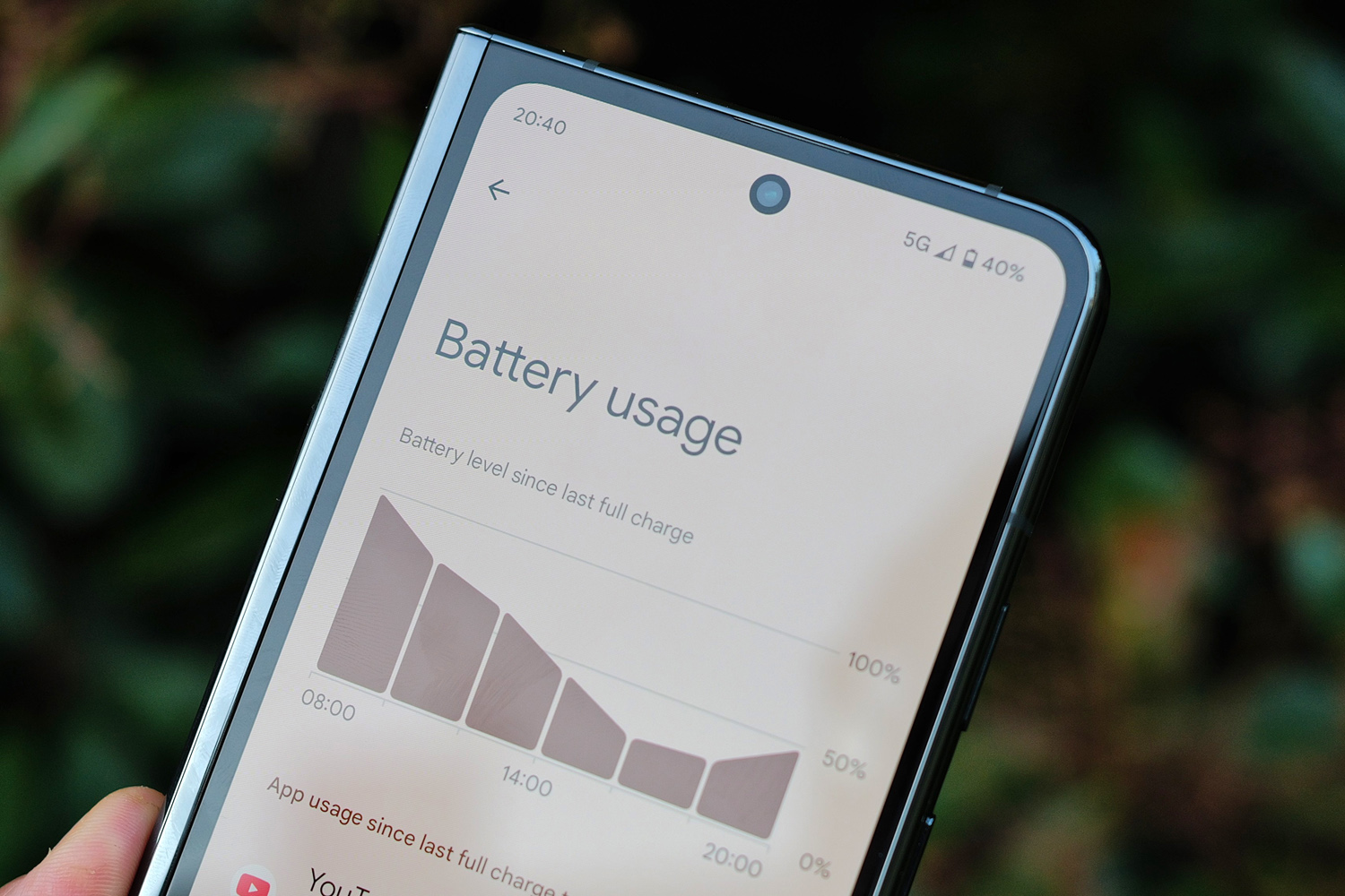 Google Pixel Fold review battery stats