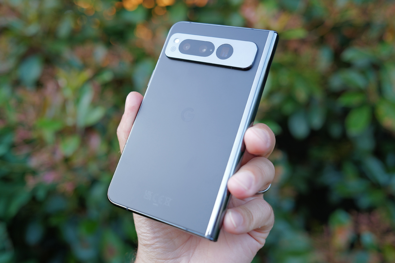 Google Pixel Fold review in hand rear