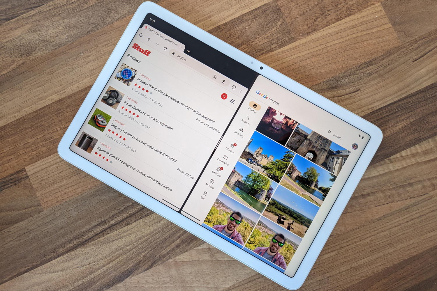 Google Pixel Tablet split screen