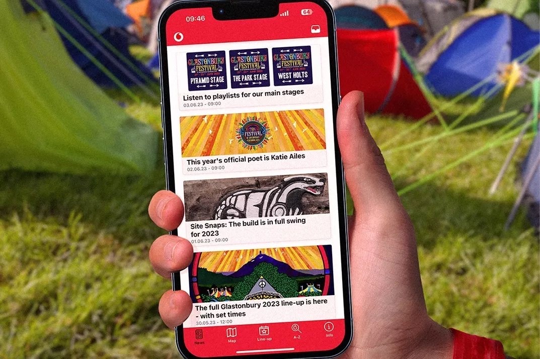 Vodafone Glastonbury app