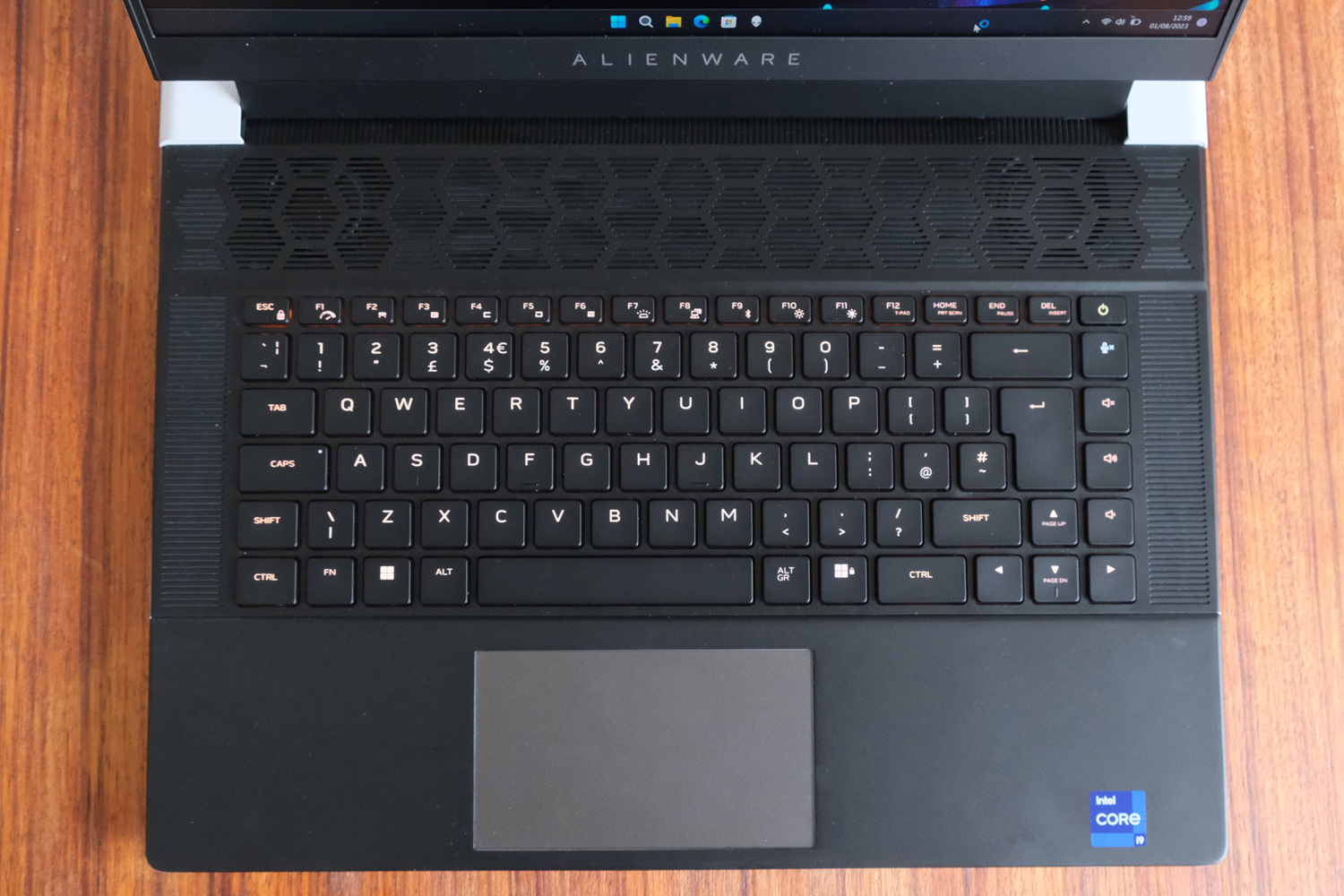 Alienware X16 review keyboard tray
