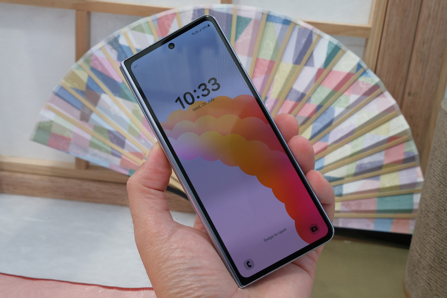 Samsung Galaxy Z Fold 5 review in hand front