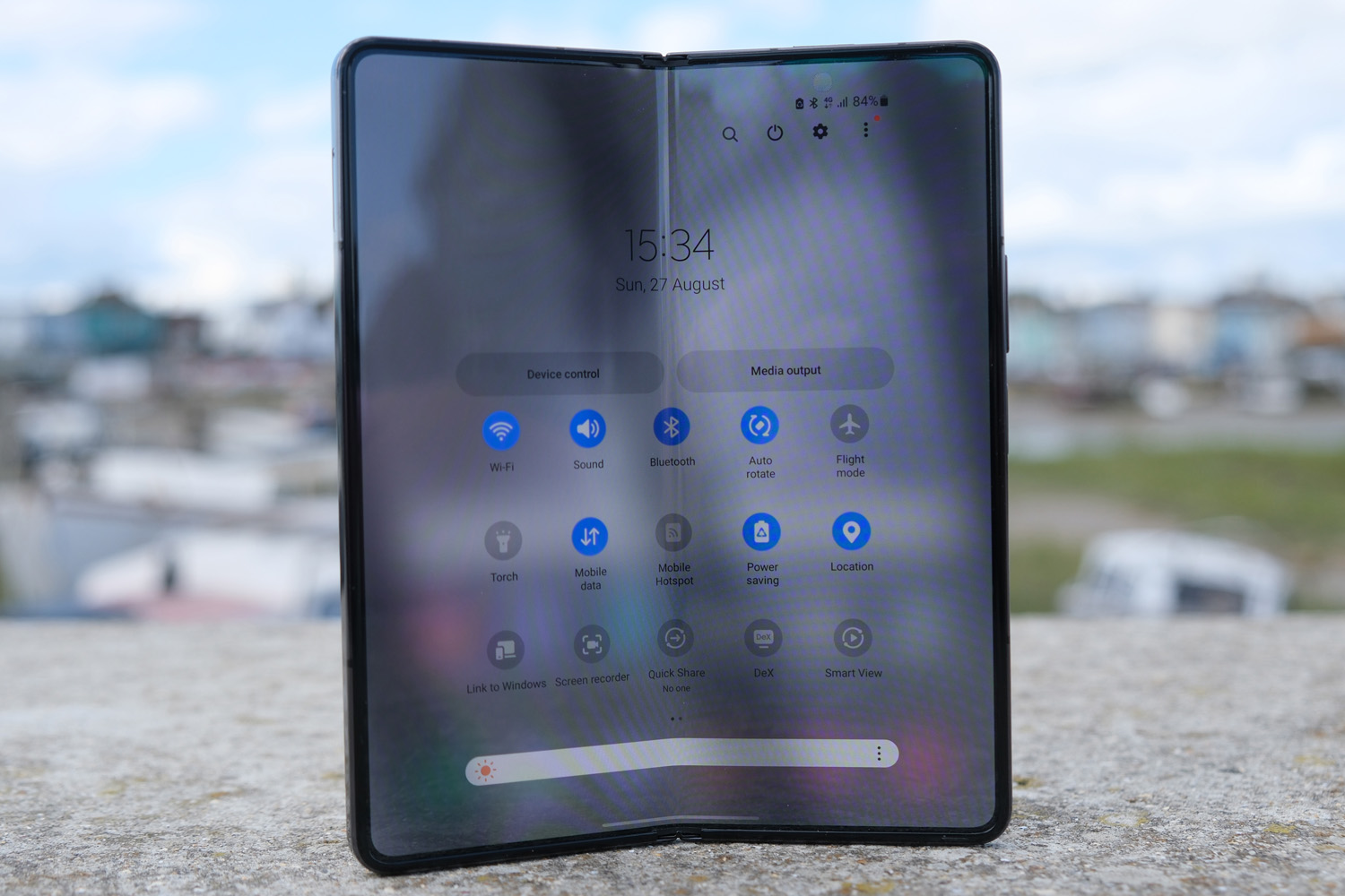 Samsung Galaxy Z Fold 5 review quick settings