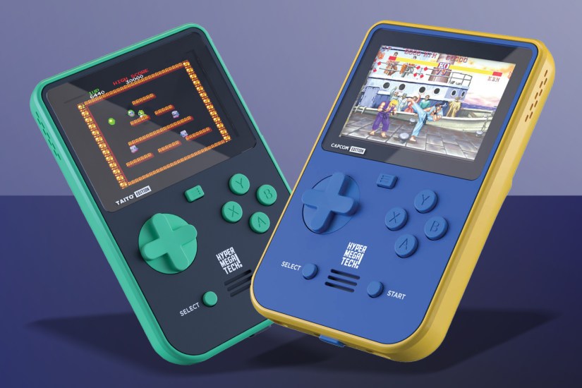 The HyperMegaTech Super Pocket retrogaming handheld puts an arcade in your trousers