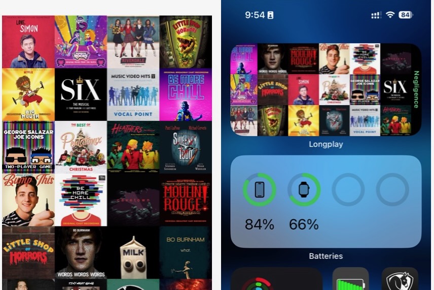 Apple Music widgets Longplay