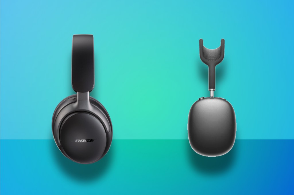 Bose QC Ultra and AirPods Max side view