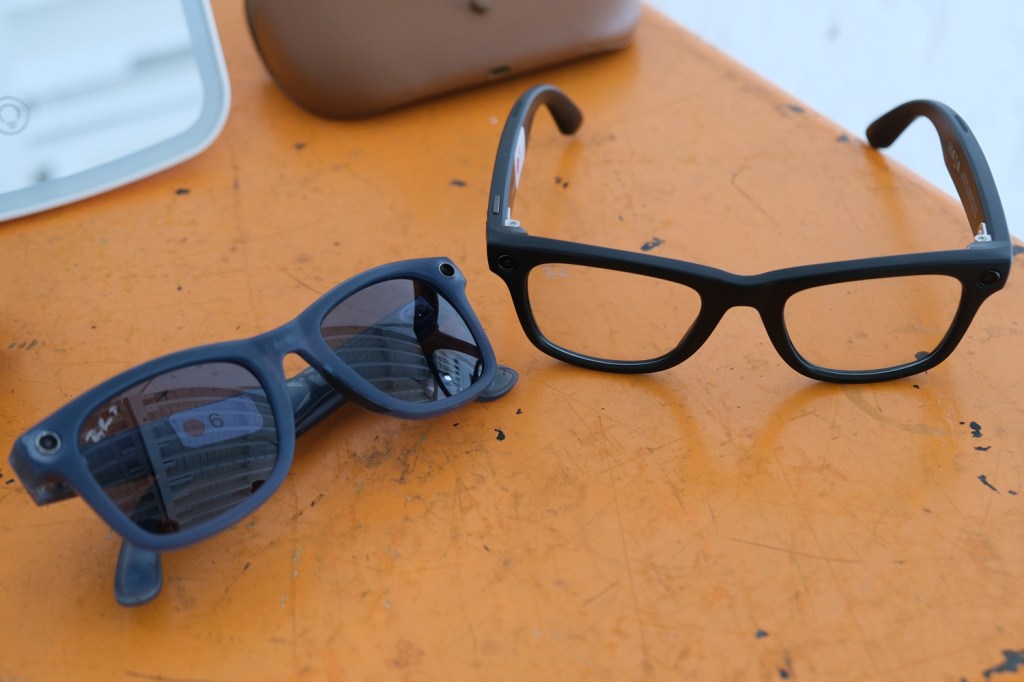 Ray Ban Meta smart glasses blue and black